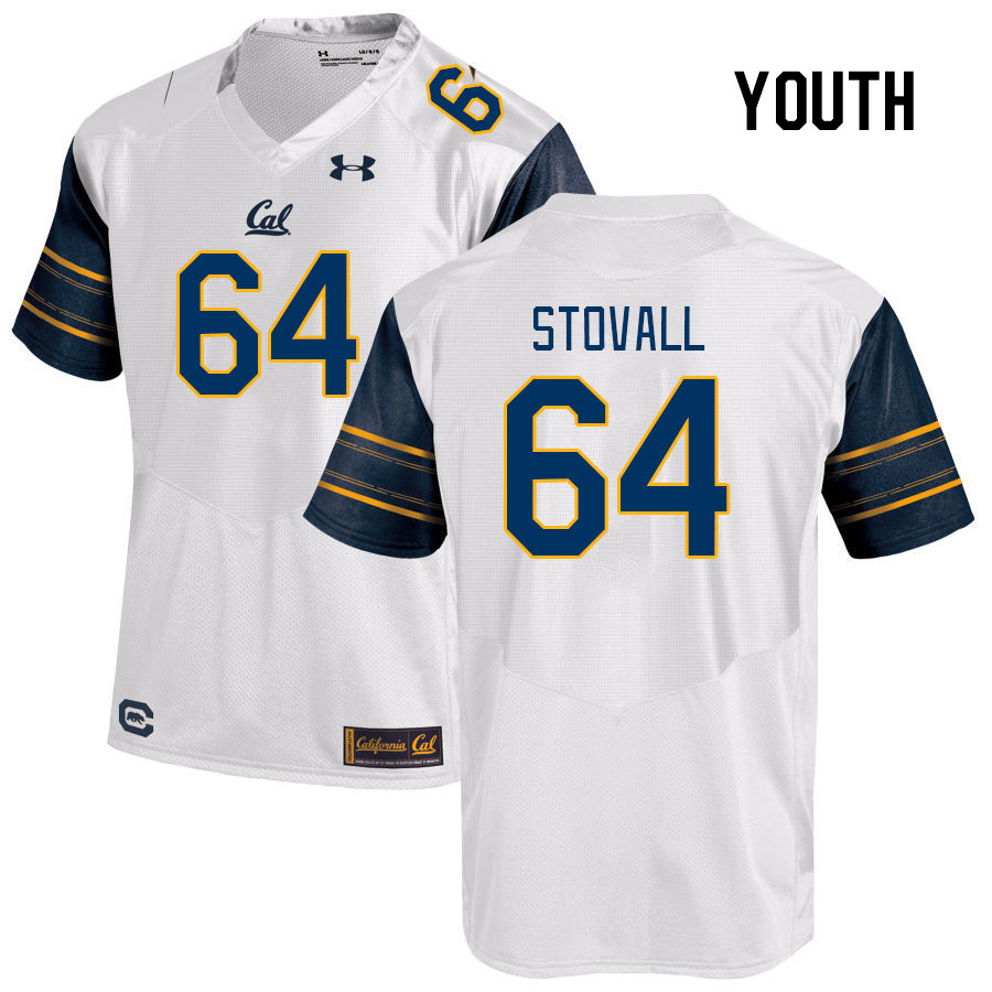 Youth #64 Joshua Stovall California Golden Bears College Football Jerseys Stitched Sale-White